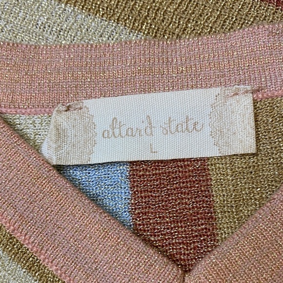 NWT Altar’d State Bodycon Shimmer Maxi Dress with Cutout Large - Picture 4 of 10